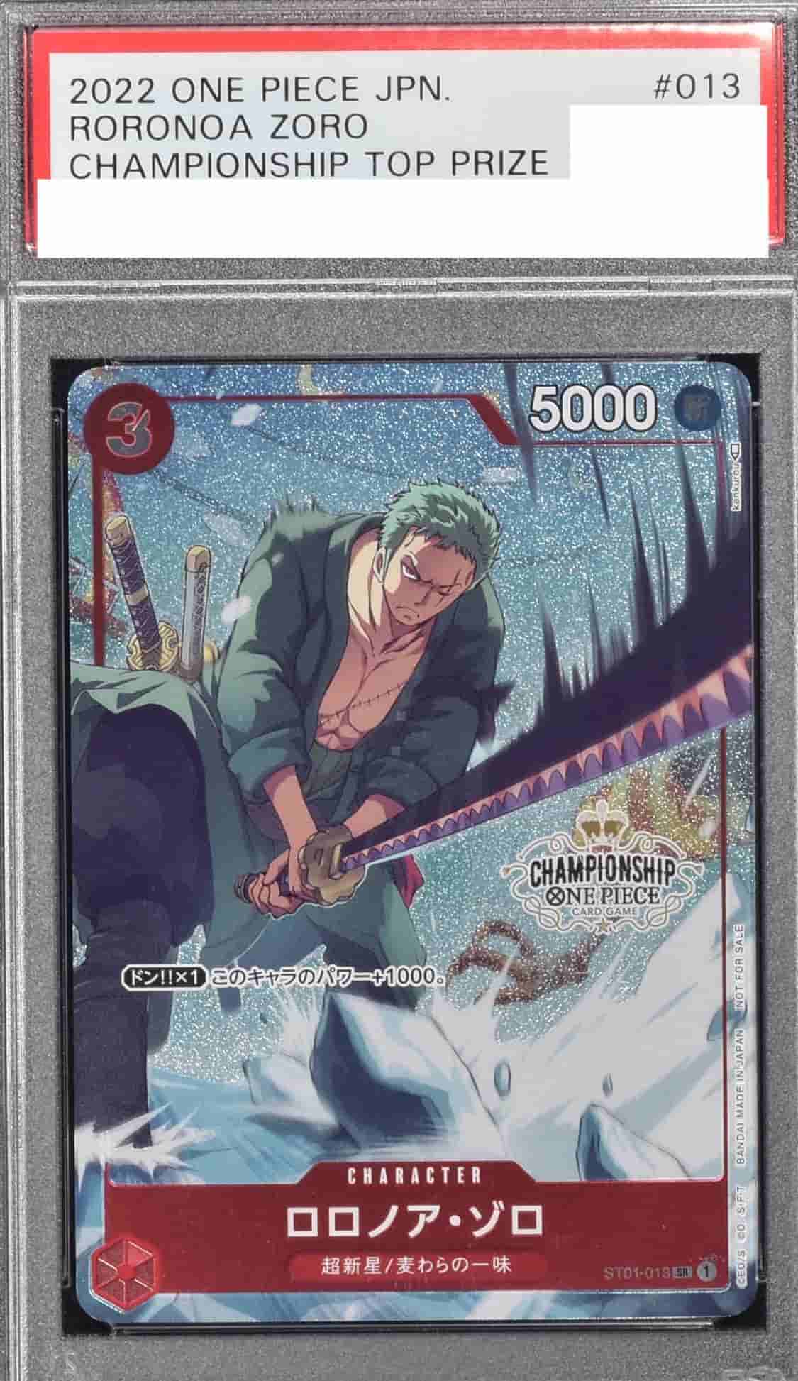 Prize image: PSA10 Roronoa Zoro (JP) - SR (ST01-013)