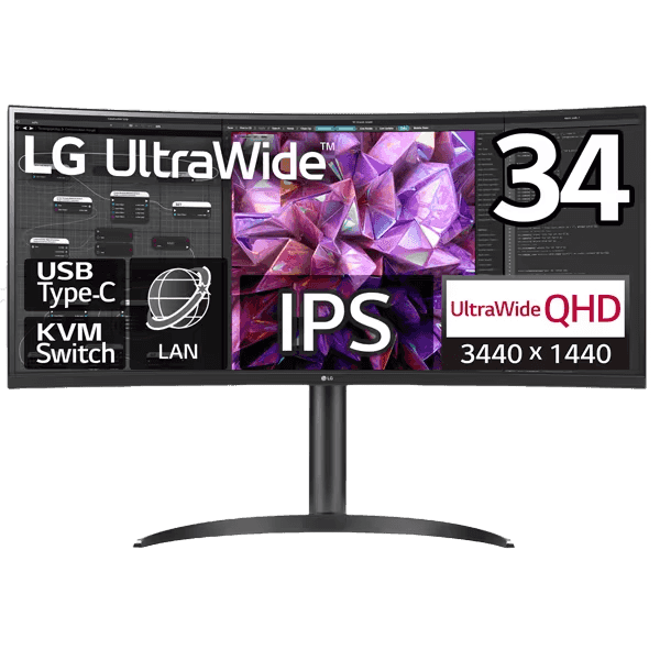 Prize image: LGエレクトロニクス 曲面型ウルトラワイドモニター34インチ 34WQ75C-B (JP) -  (LGエレクトロニクス)