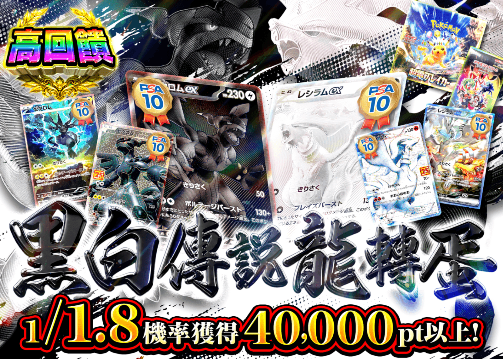 寶可夢卡牌盲盒 白黒伝説龍ガチャ | 在線Clove盲盒