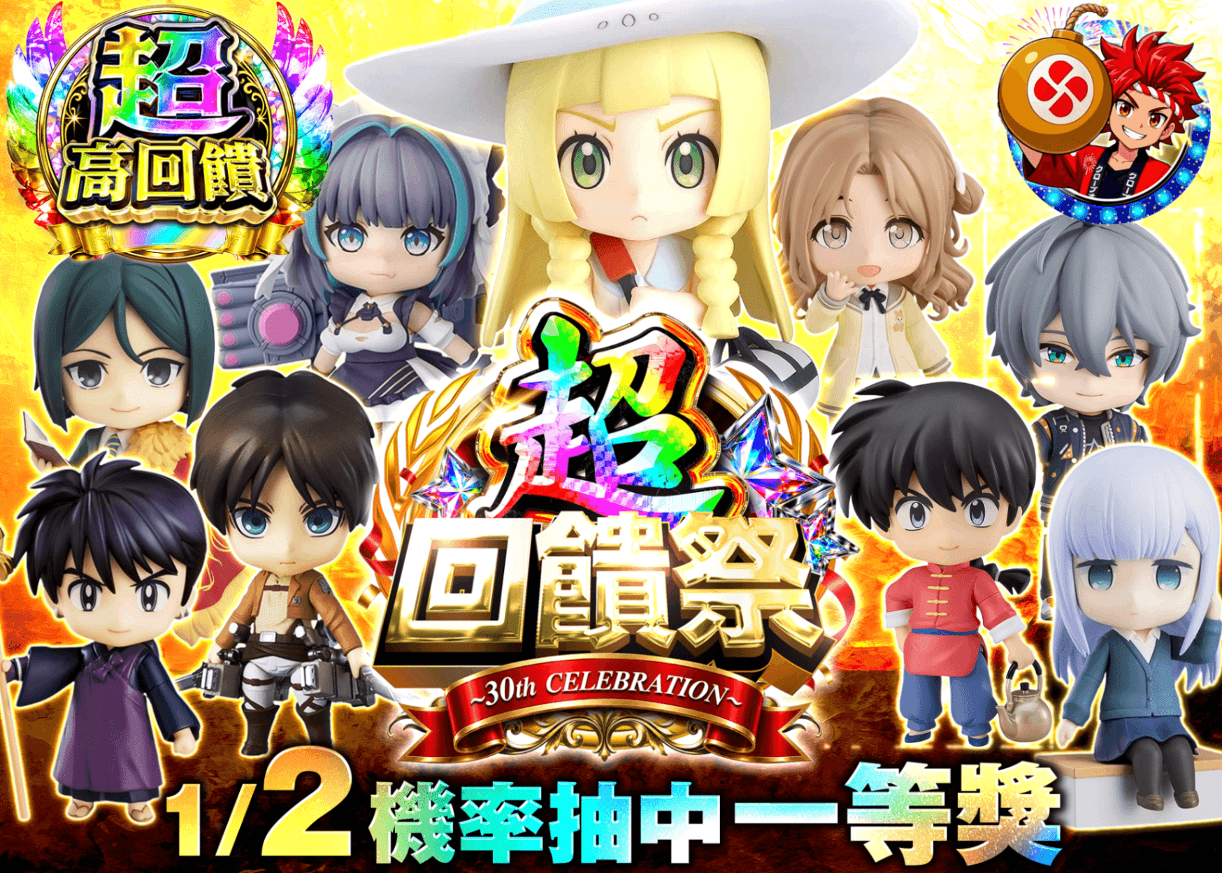 公仔抽卡 トップを撃ち抜け！ねんどろいどFes | 線上抽卡就選Clove