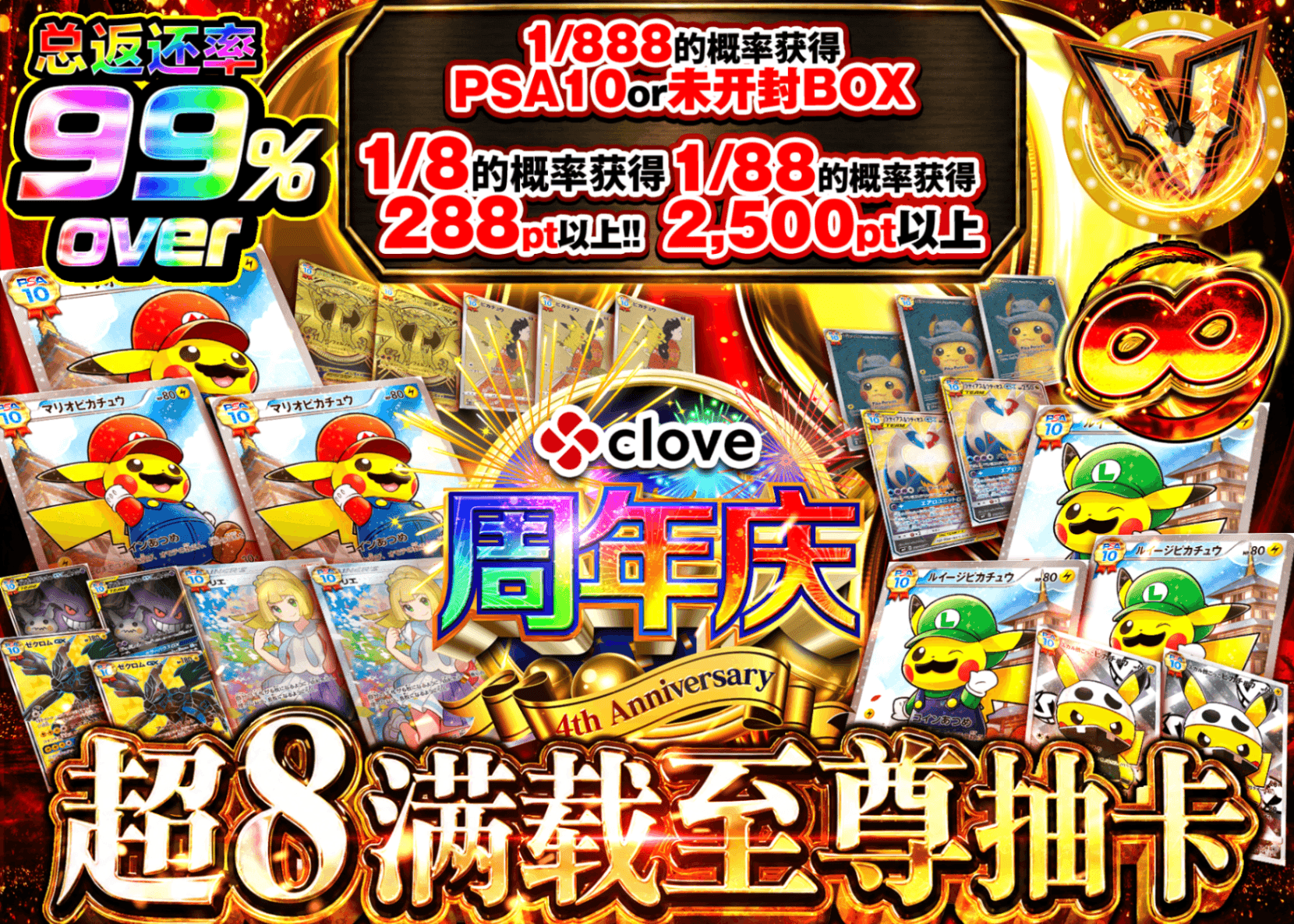 宝可梦盲盒 4周年　8づくし | 在线Clove盲盒