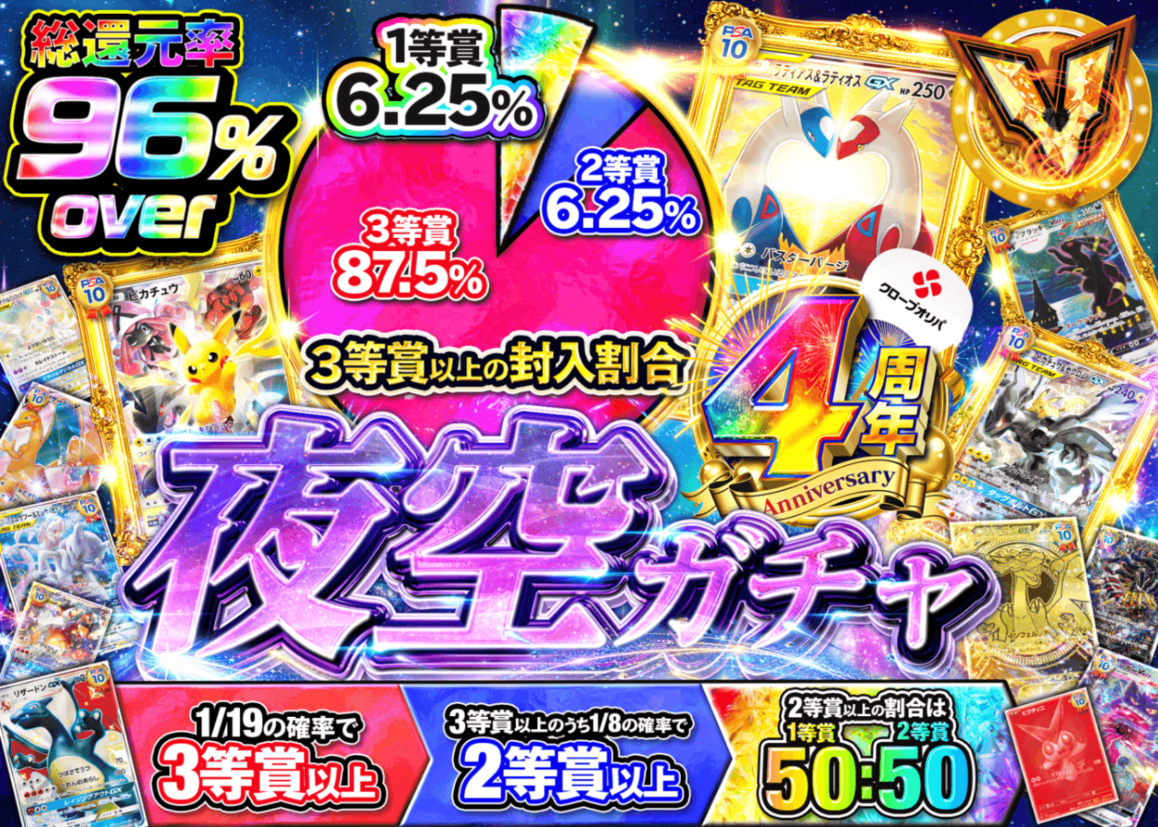 ポケカオリパ 夜空 グラフ | オンラインオリパ・ネットオリパのクローブオリパ(Cloveオリパ)
