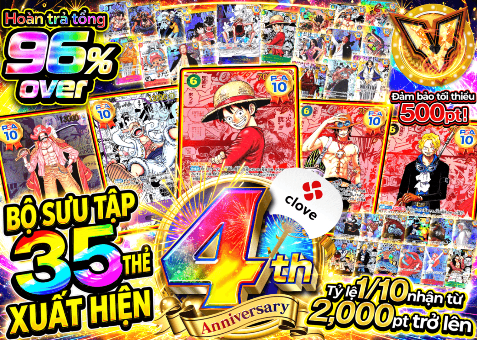 Mystery Pack One Piece 4周年 コミパラ35種セット | Clove Mystery Pack - Mystery Pack trực tuyến (Clove Oripa)