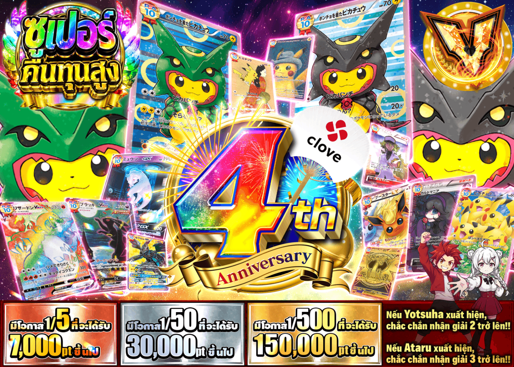 มิสเตอรี่แพ็ค Pokémon 4周年 確率表記たくさん | Clove มิสเตอรี่แพ็ค