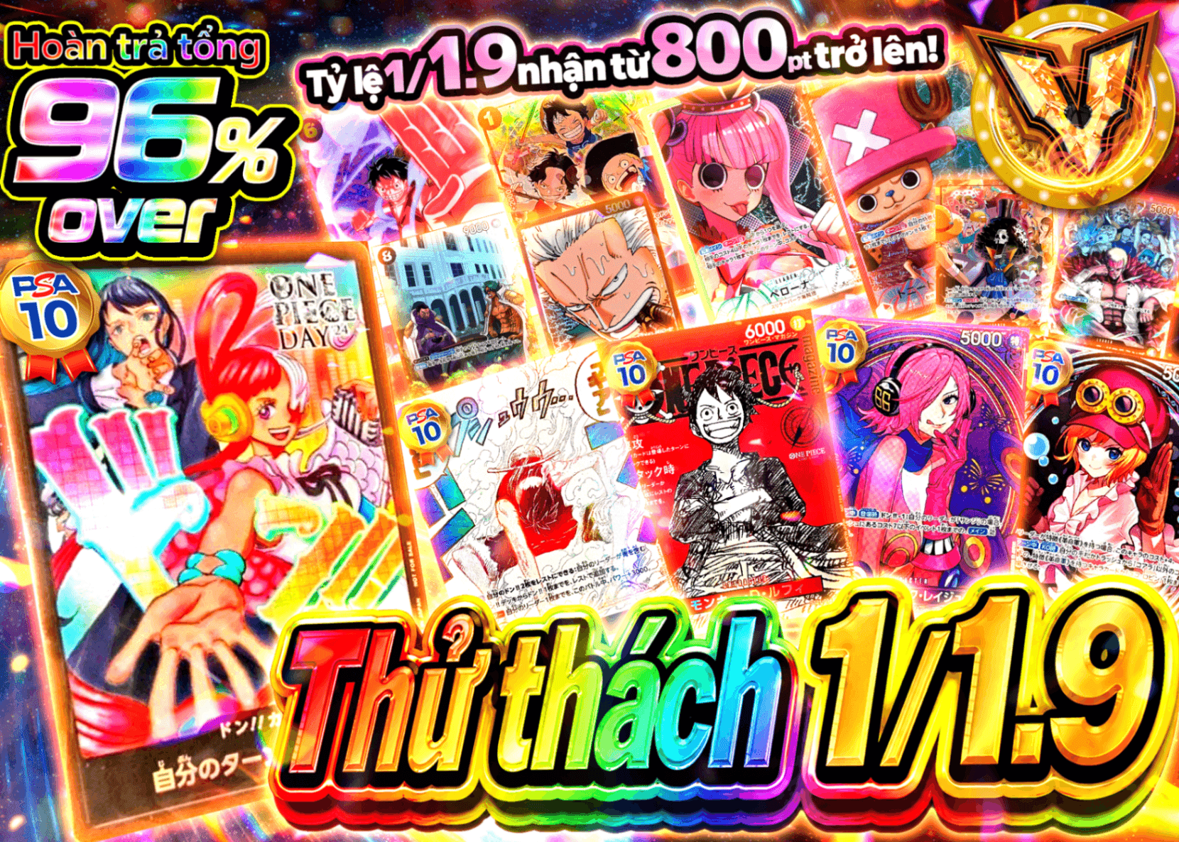 Mystery Pack One Piece 1/1.9の挑戦 | Clove Mystery Pack - Mystery Pack trực tuyến (Clove Oripa)