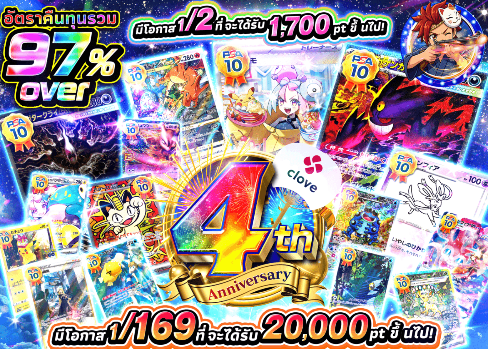 มิสเตอรี่แพ็ค Pokémon 4周年 にぶいち | Clove มิสเตอรี่แพ็ค