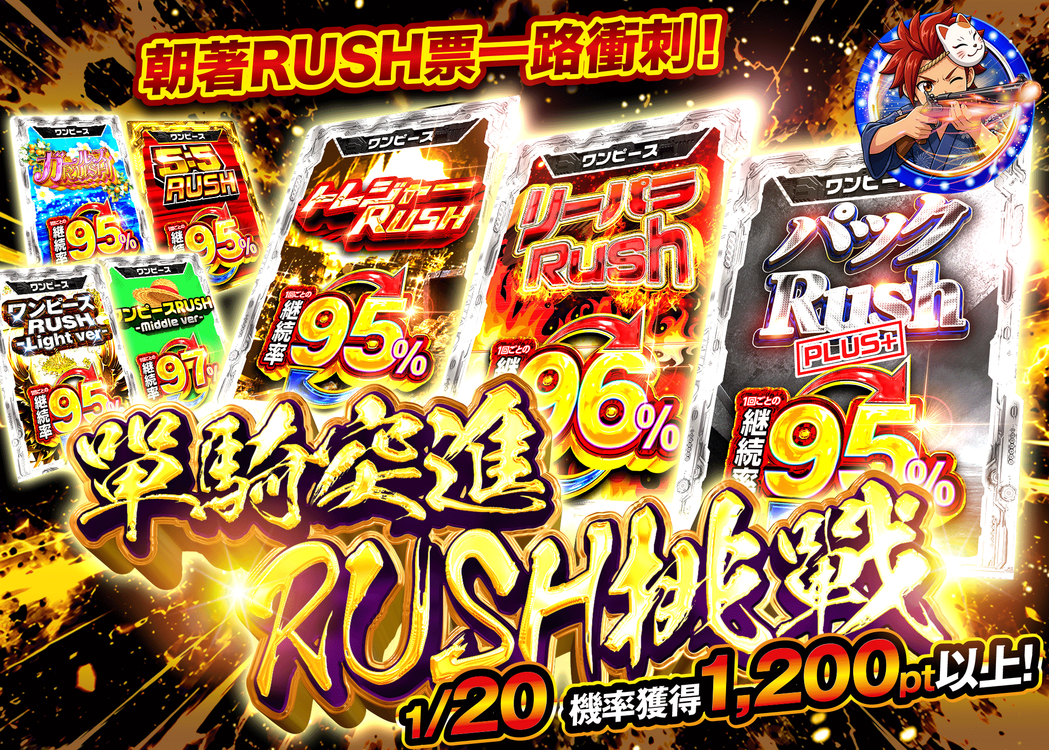 海賊王卡牌抽卡 一騎駆けRUSHチャレンジ | Clove線上抽卡