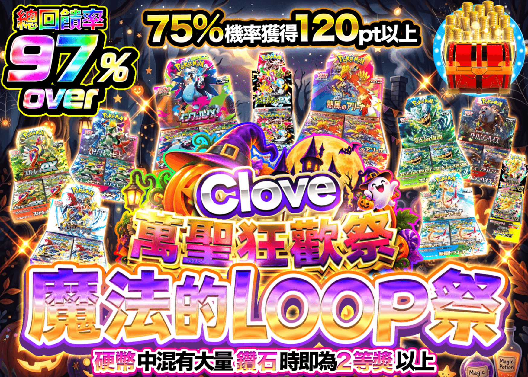寶可夢卡牌抽卡 魔法のLOOP祭 | 線上抽卡就選Clove