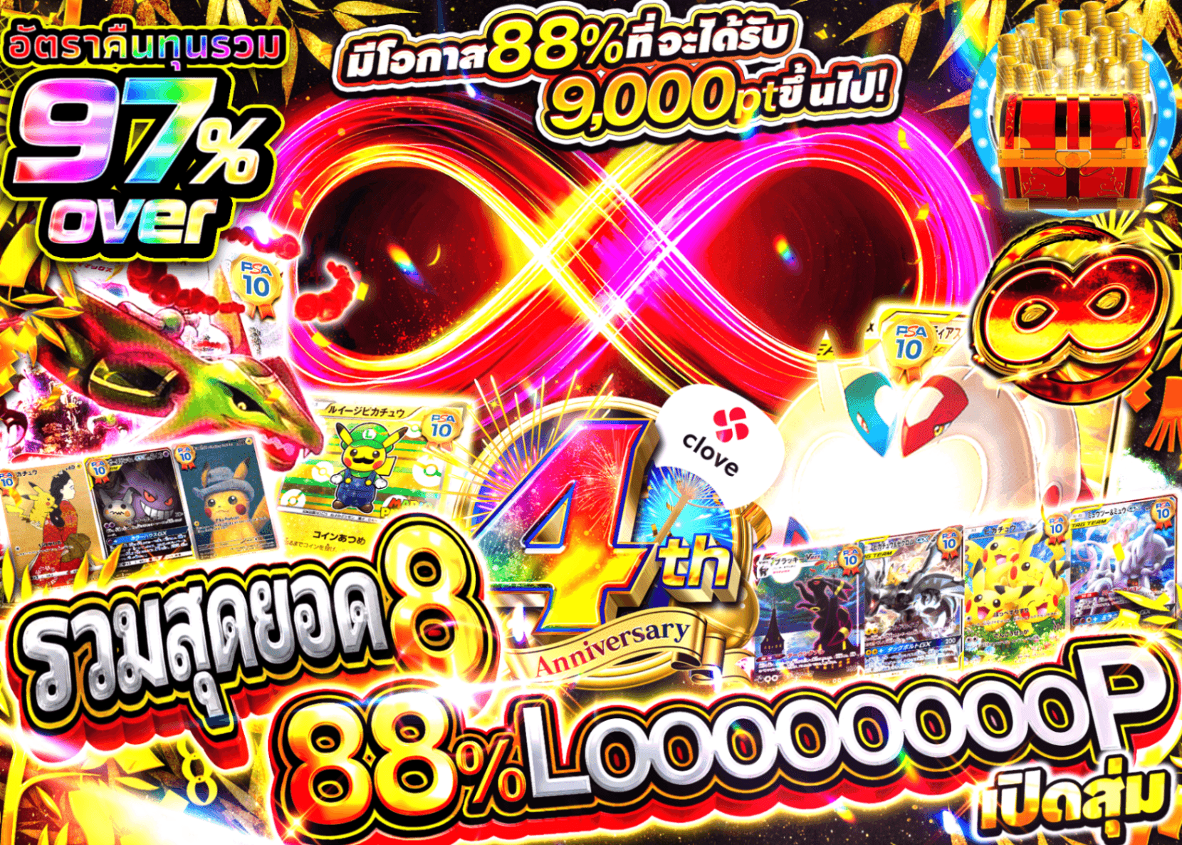 มิสเตอรี่แพ็ค Pokémon 4周年記念　88ループ | Clove มิสเตอรี่แพ็ค