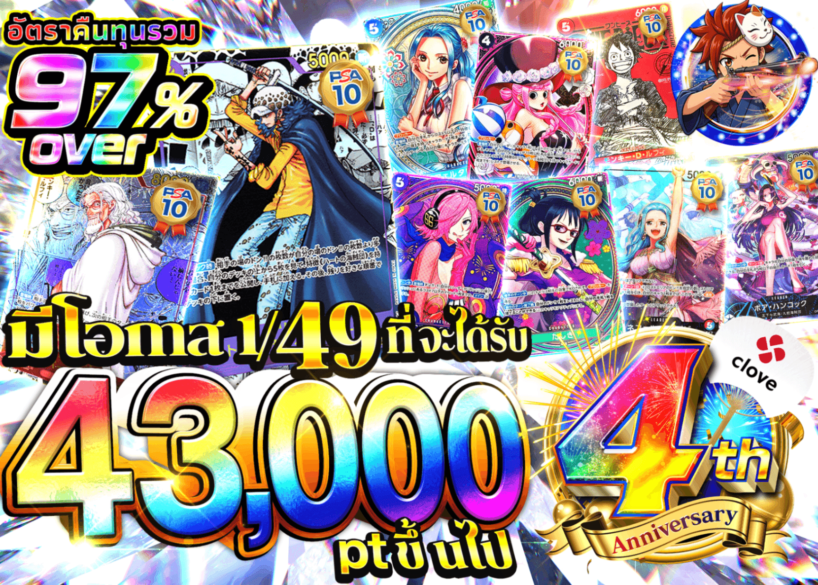 มิสเตอรี่แพ็ค ONE PIECE 4周年 奇跡の一撃 | Clove มิสเตอรี่แพ็ค