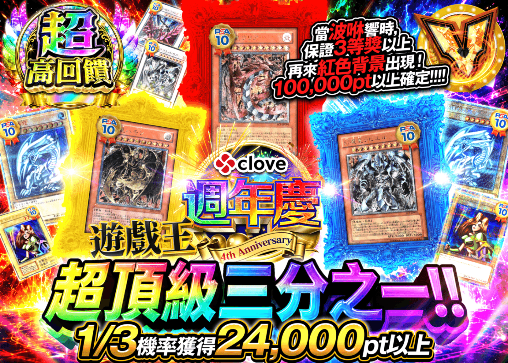 遊戲王卡牌盲盒 4周年　遊戯王超プレミアムさんぶいち!! | 線上抽卡・線上盲盒的Clove