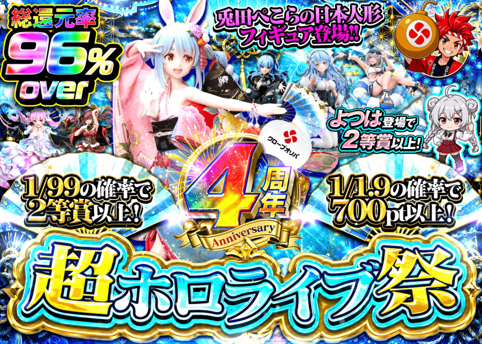 フィギュアオリパ 4周年　超ホロライブ祭 | オンラインオリパ・ネットオリパのクローブオリパ(Cloveオリパ)