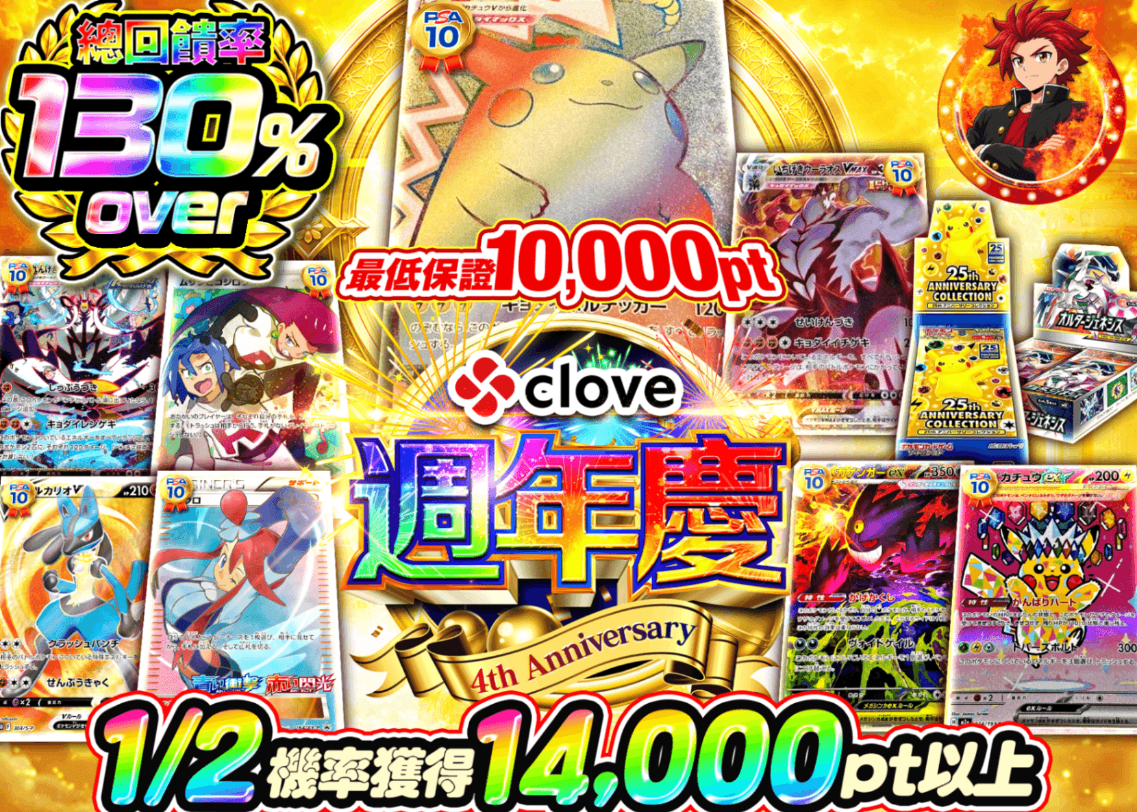 寶可夢卡牌盲盒 4周年 ノーリスクにぶいち天国 | 線上抽卡・線上盲盒的Clove