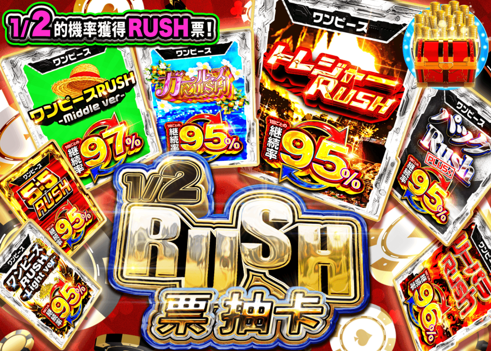 海賊王卡牌抽卡 にぶいちRUSHチケット | 線上抽卡就選Clove