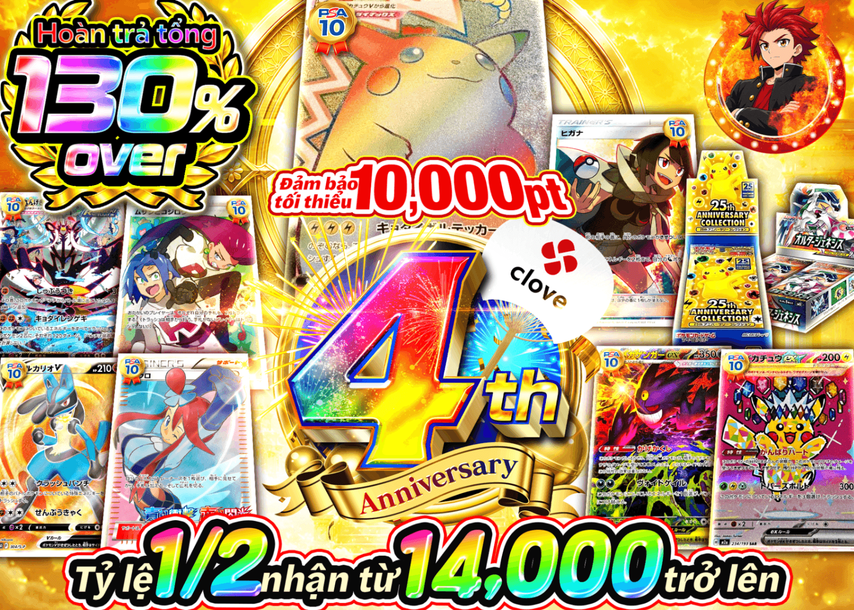 Mystery Pack Pokémon 4周年 ノーリスクにぶいち天国 | Clove Mystery Pack - Mystery Pack trực tuyến (Clove Oripa)