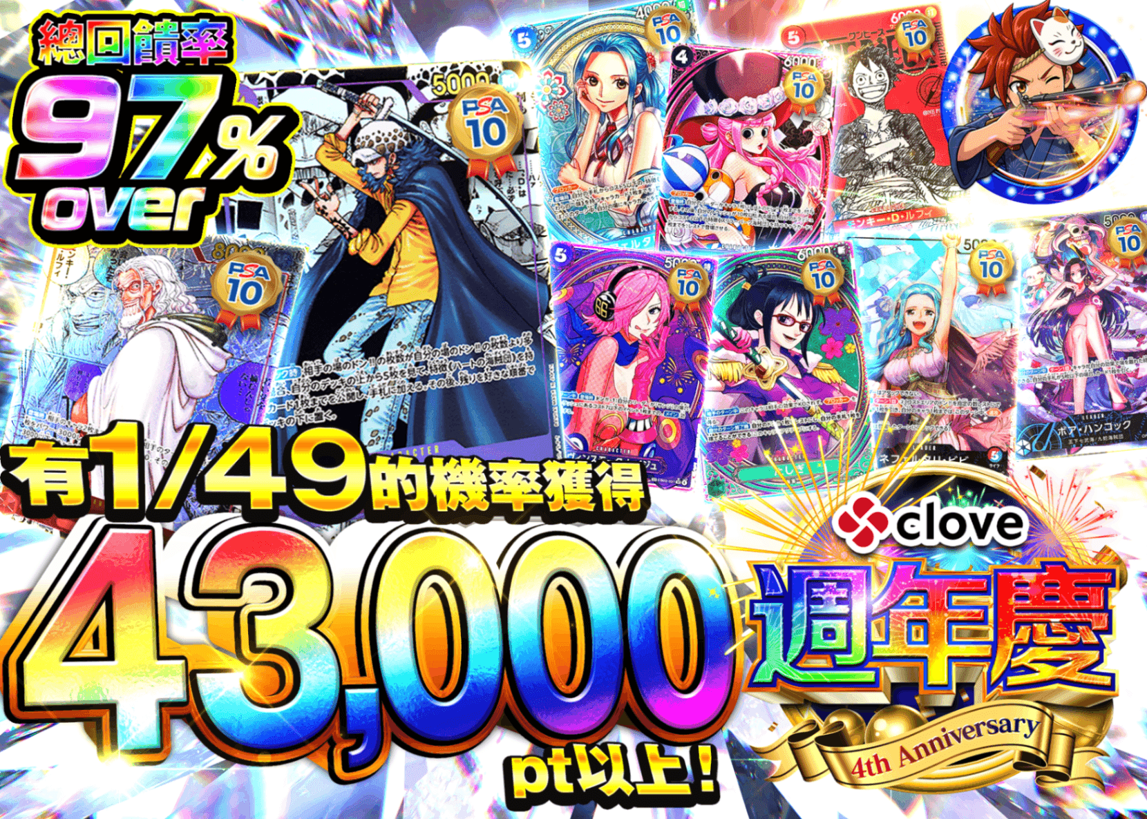 海賊王卡牌盲盒 4周年 奇跡の一撃 | 線上抽卡・線上盲盒的Clove