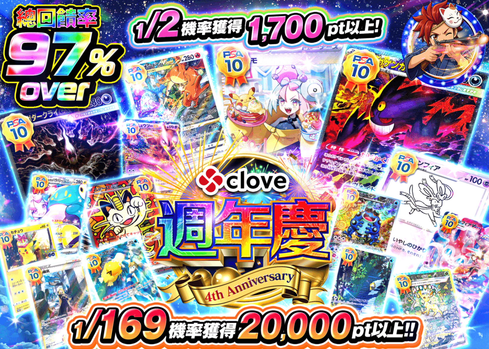 寶可夢卡牌盲盒 4周年 にぶいち | 線上抽卡・線上盲盒的Clove