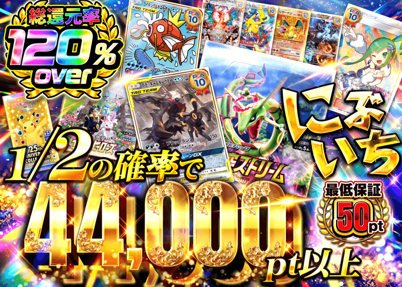 宝可梦盲盒 1/2の確率で44,000pt以上 | 在线Clove盲盒