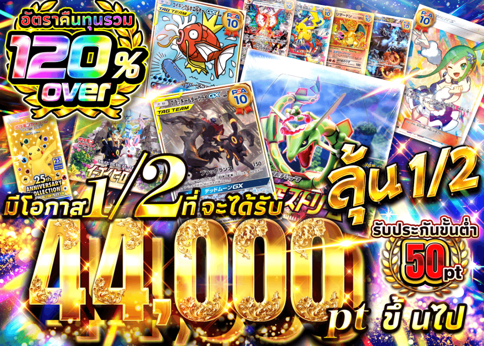 มิสเตอรี่แพ็ค Pokémon 1/2の確率で44,000pt以上 | Clove มิสเตอรี่แพ็ค