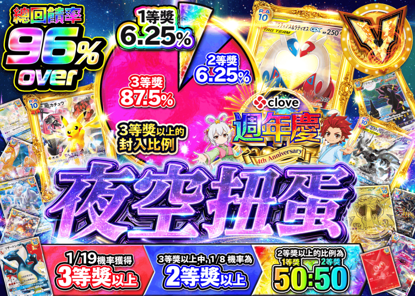 寶可夢卡牌抽卡 夜空 グラフ | 線上抽卡就選Clove