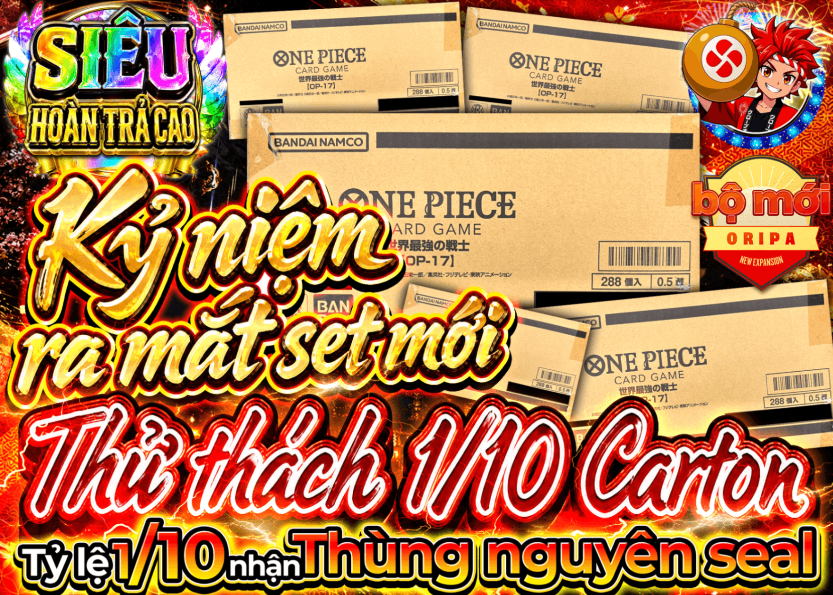 Mystery Pack One Piece 新弾 カートン 1/10 | Clove Mystery Pack - Mystery Pack trực tuyến (Clove Oripa)