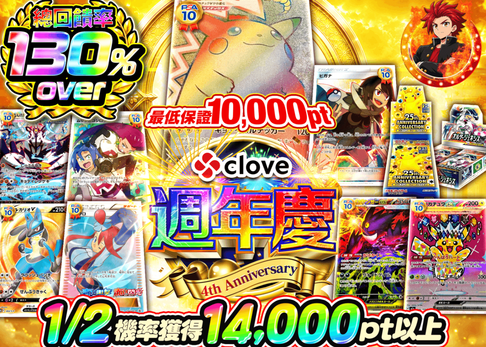 寶可夢卡牌盲盒 4周年 ノーリスクにぶいち天国 | 線上抽卡・線上盲盒的Clove