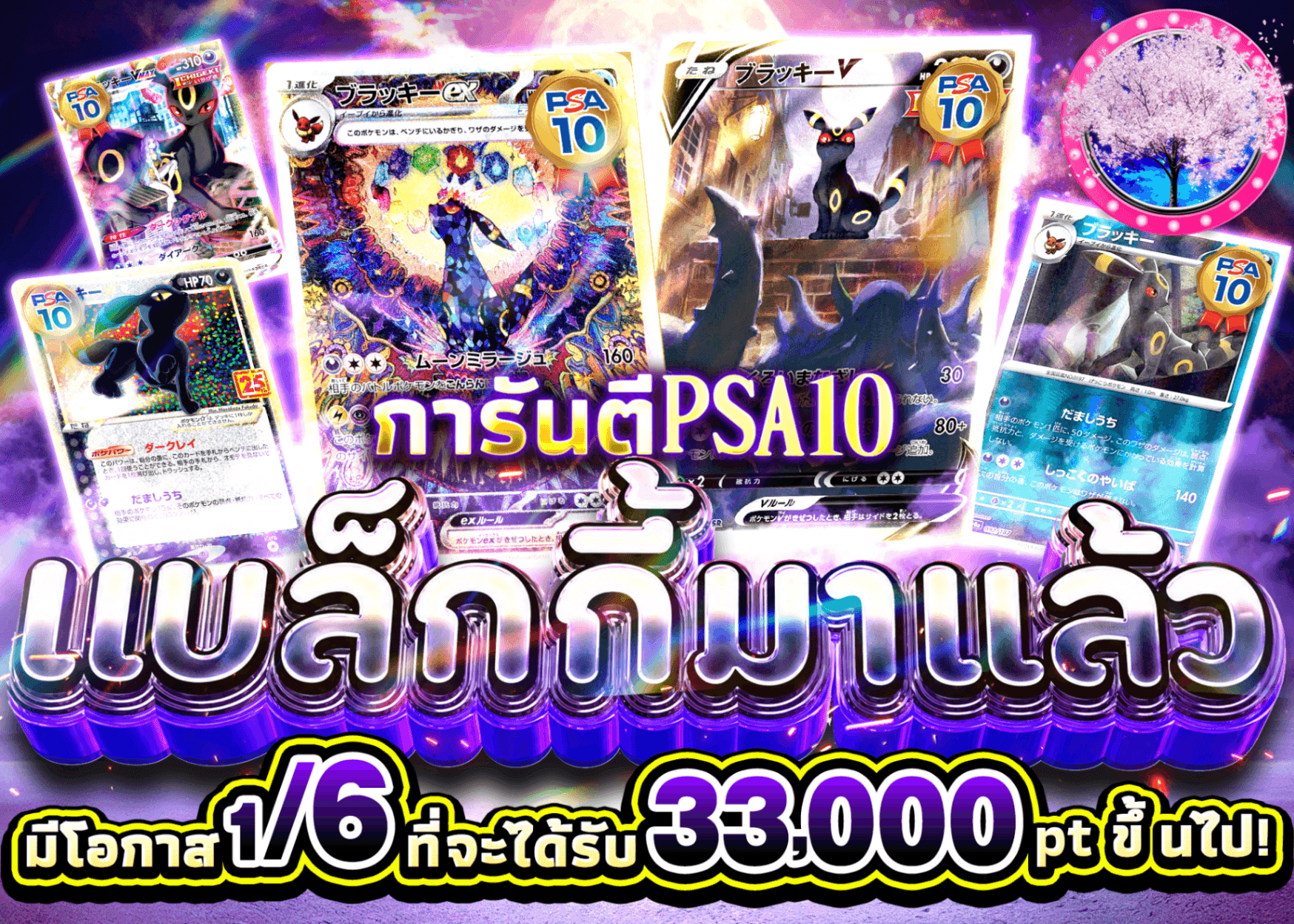 มิสเตอรี่แพ็ค Pokémon ブラッキー参上 PSA10確定 | Clove มิสเตอรี่แพ็ค