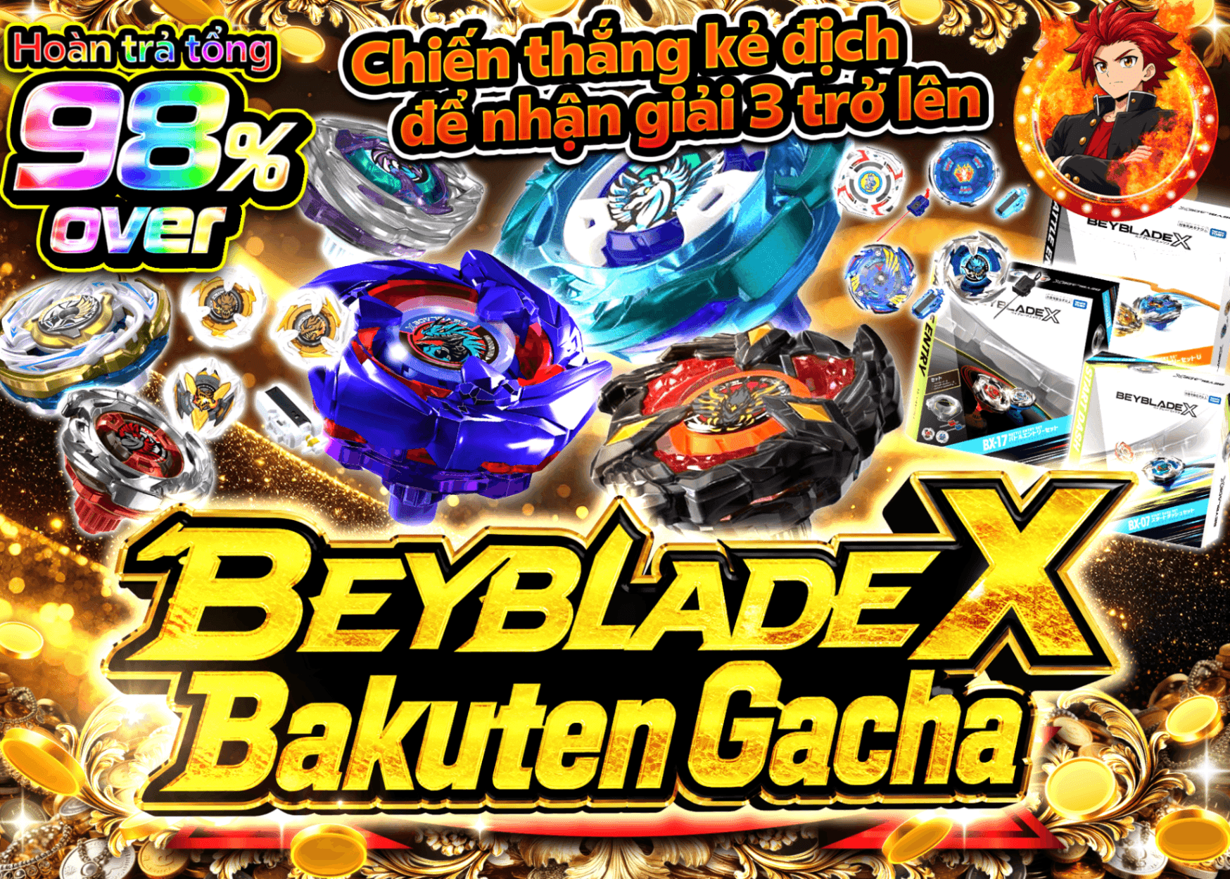 Mystery Pack hobby  ベイブレードX 爆転ガチャ | Clove Mystery Pack - Mystery Pack trực tuyến (Clove Oripa)