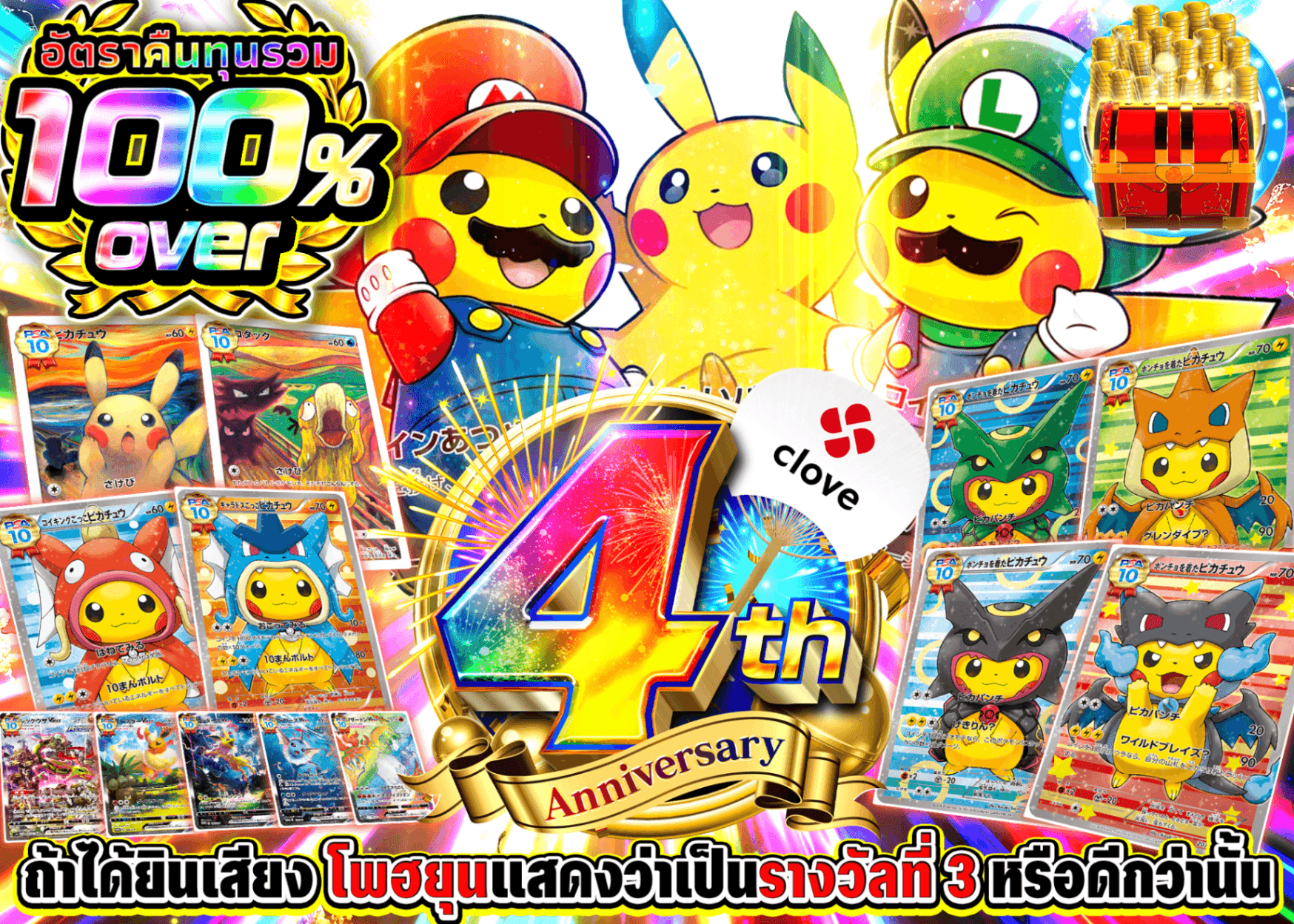 มิสเตอรี่แพ็ค Pokémon 4周年セレブレーションガチャ | Clove มิสเตอรี่แพ็ค