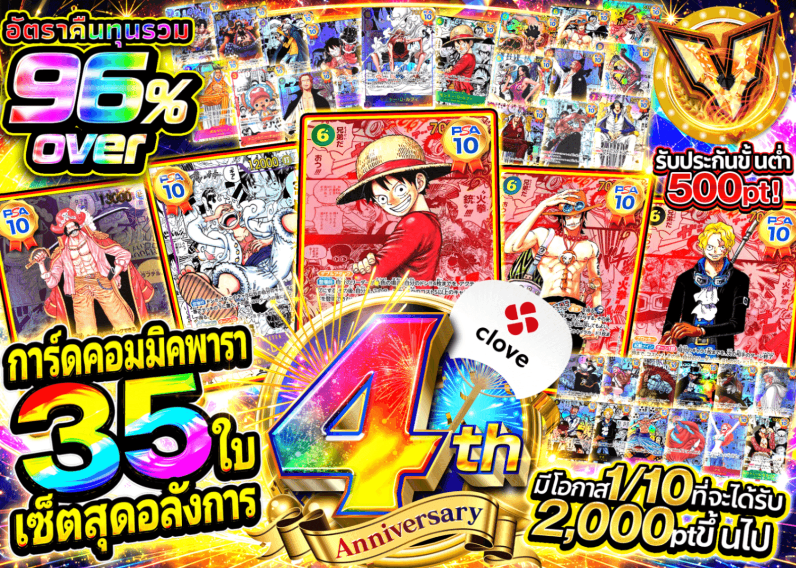 มิสเตอรี่แพ็ค ONE PIECE 4周年 コミパラ35種セット | Clove มิสเตอรี่แพ็ค