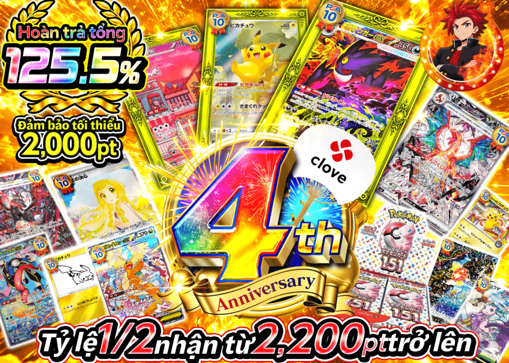 Mystery Pack Pokémon 4周年 ノーリスクにぶいちガチャ C2 | Clove Mystery Pack - Mystery Pack trực tuyến (Clove Oripa)