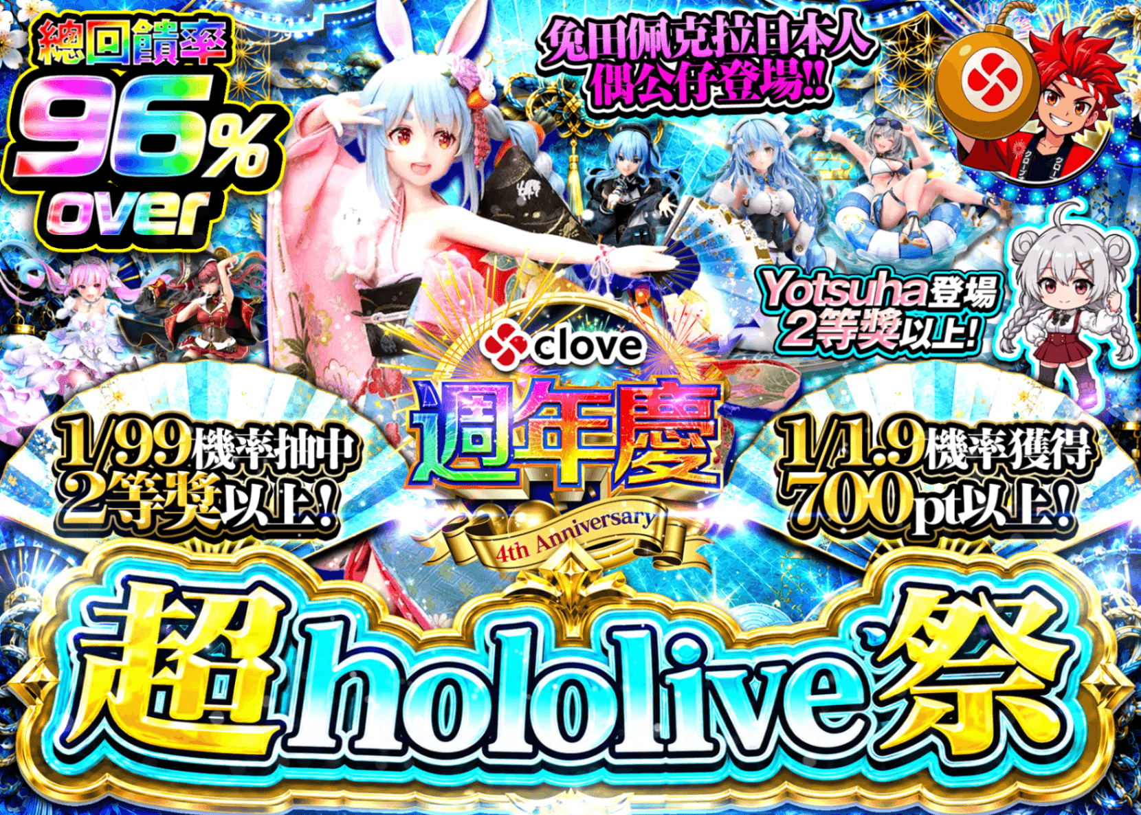 公仔盲盒 4周年　超ホロライブ祭 | 線上抽卡・線上盲盒的Clove