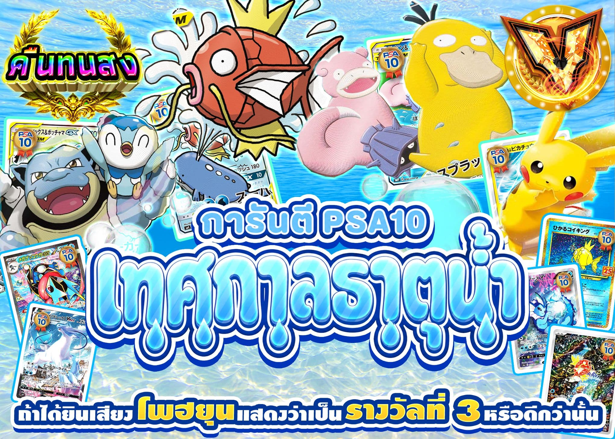 มิสเตอรี่แพ็ค Pokémon PSA10確定 水タイプフェス | Clove มิสเตอรี่แพ็ค