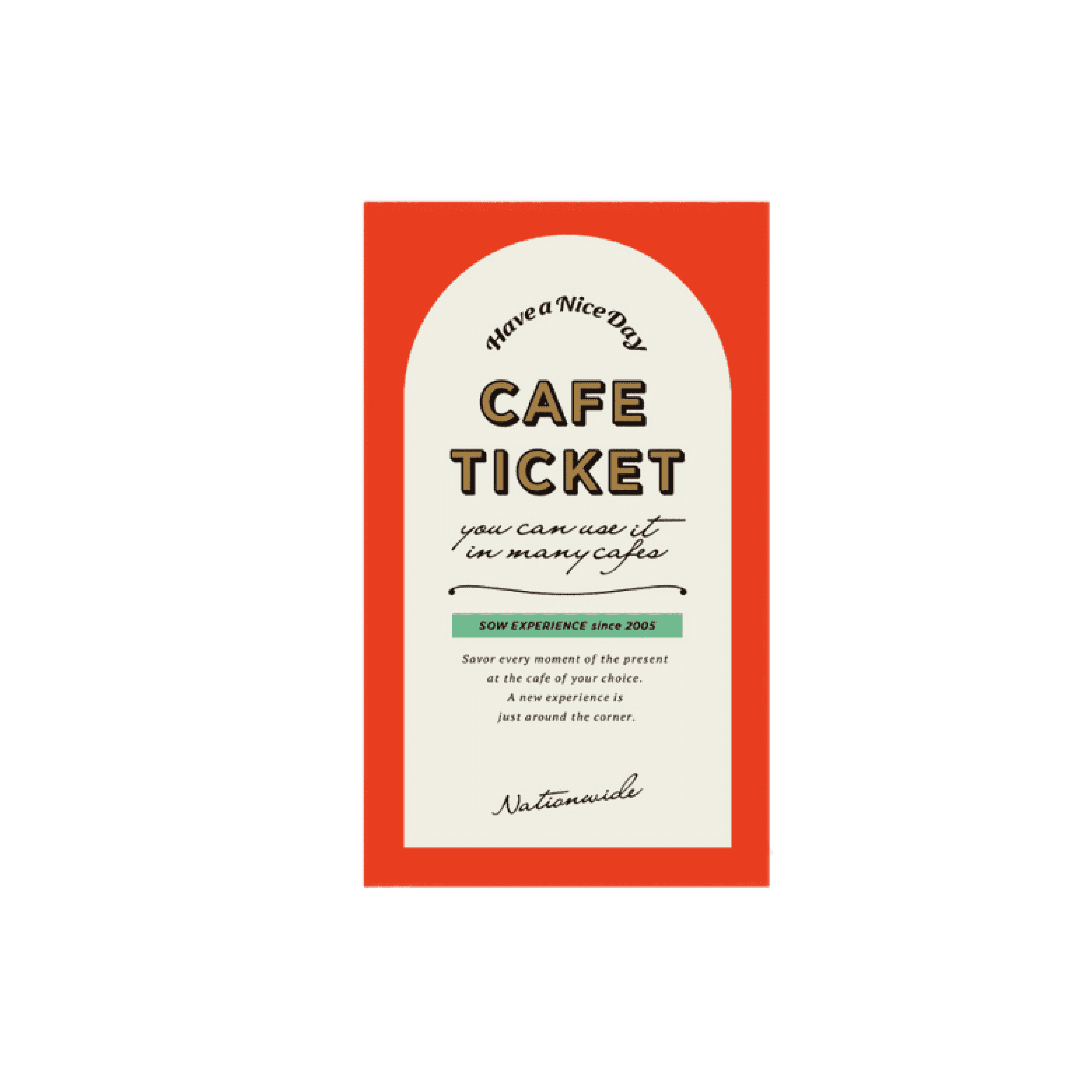 Prize image: カフェチケット 全国版 - (SOW EXPERIENCE)
