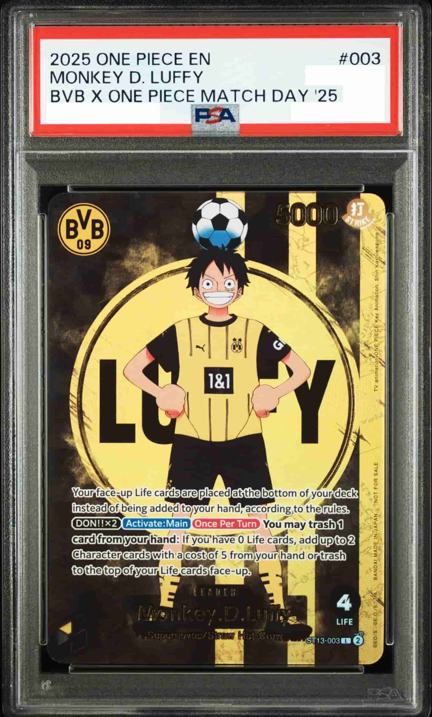 Prize image: PSA10 Monkey.D.Luffy (Dortmund Collaboration) - L (ST13-003)