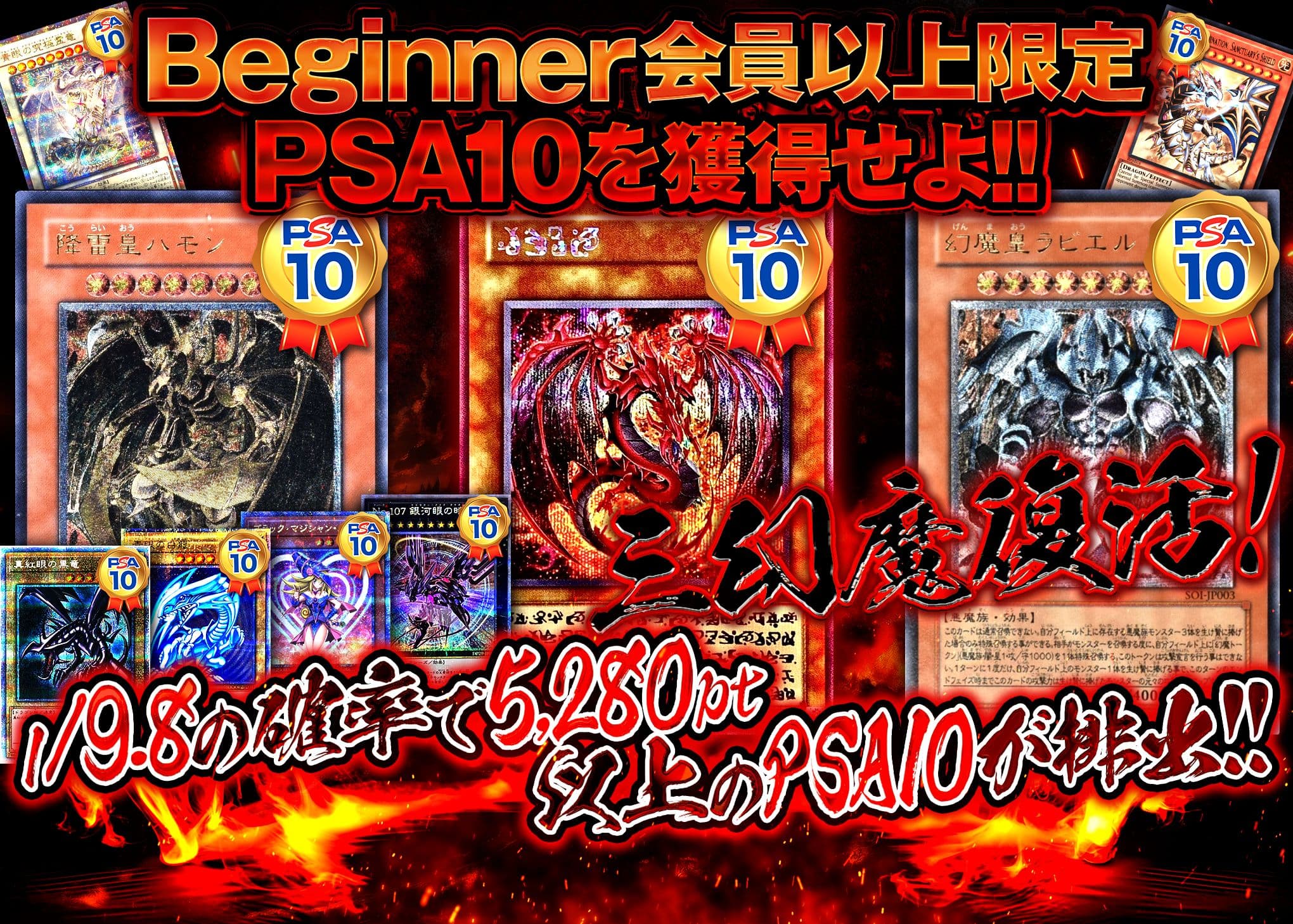 盲盒 Beginner会員以上限定 PSA10を獲得せよ!! | 在线Clove盲盒